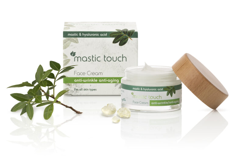 Anti wrinkle, anti ageing. mastic touch face cream