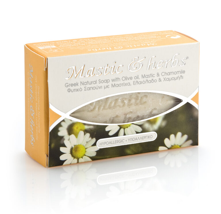 Mastic & herbs soap with mastic, chamomile and olive oil